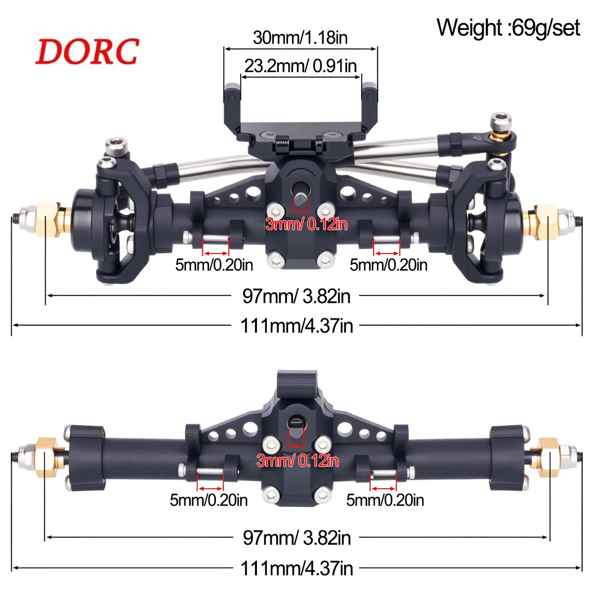 Rc Hobby Products - SCX24 1/24 için Servo Bağlantılı Plastik