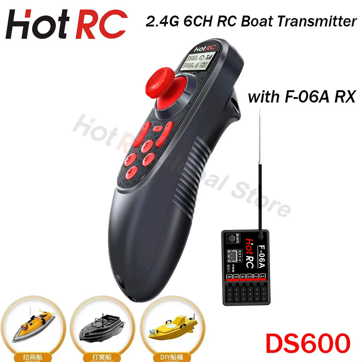 Radio Transmitter 6Ch - HOTRC DS600 6CH 6 Kanal 2.4G