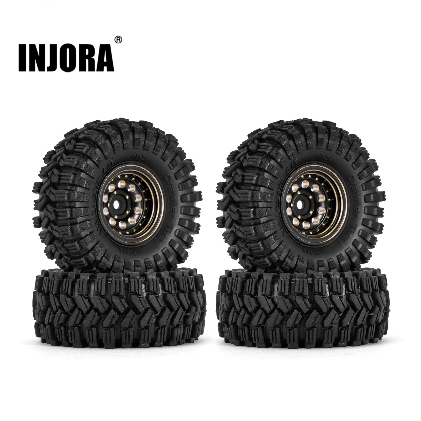 Rc Tire Foam Insert - INJORA Siyah Kaplama Pirinç 1.0 