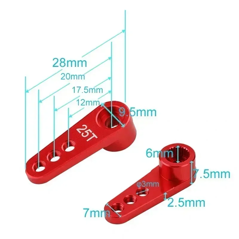 NEEBRC 25 T Metal Servo Kol 3  - Rc Hobby Products incelemesi ve fiyatı