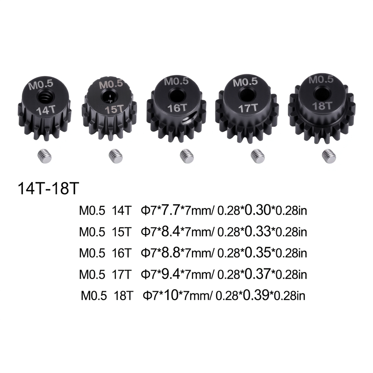 M0.5 2mm Şaft 14T-18T Metal Pi - Rc Hobby Products incelemesi ve fiyatı
