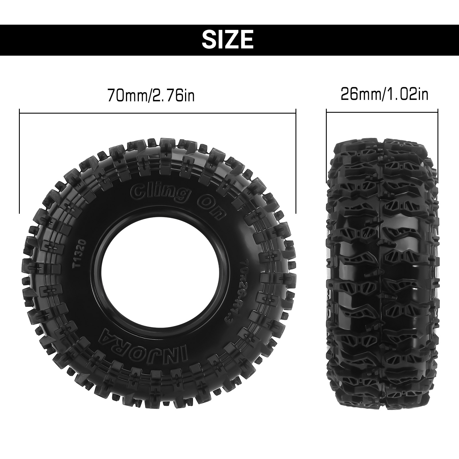 INJORA 1.3 inç ClingOn Lastikl - Rc Tire Foam Insert incelemesi ve fiyatı